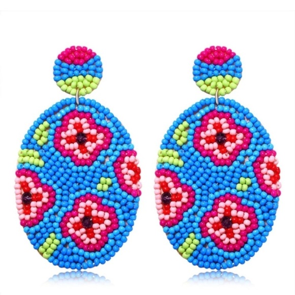 Beautiful Beaded Earrings - Picture 1 of 4